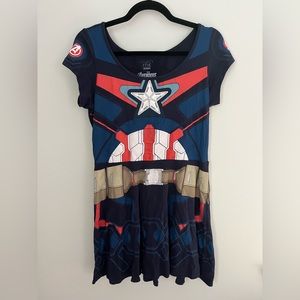 Mighty Fine Captain America Dress Sz L